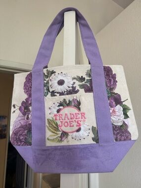 Lavender Canvas Custom Trader Joe Tote Bag